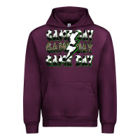 Mauve Wine game day game day soccer lightning bolt Urban Hoodie - Zillion Design Studio