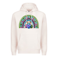 Pale Pink easter rainbow Premium Hoodie - RanaPortraitStore
