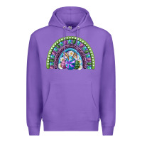 Purple easter rainbow Premium Hoodie - RanaPortraitStore