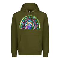 Army Green easter rainbow Premium Hoodie - RanaPortraitStore