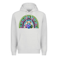 Dove Grey easter rainbow Premium Hoodie - RanaPortraitStore