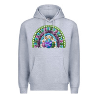 Heather Grey easter rainbow Premium Hoodie - RanaPortraitStore
