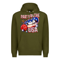 Army Green party in the usa billie wilder Premium Hoodie - texasbilliewilder