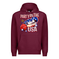 Burgundy party in the usa billie wilder Premium Hoodie - texasbilliewilder