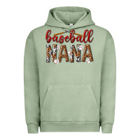 Pigment Oil Green baseball nana with leopard Urban Hoodie - texasbilliewilder