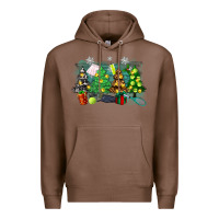 Chestnut christmas trees with tennis Premium Hoodie - Zillion Design Studio