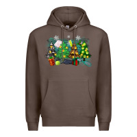 Coffee christmas trees with tennis Premium Hoodie - Zillion Design Studio