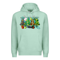 Seafoam christmas trees with tennis Premium Hoodie - Zillion Design Studio