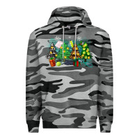 Slate Camo christmas trees with tennis Premium Hoodie - Zillion Design Studio
