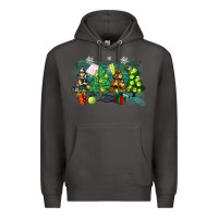 Smoke christmas trees with tennis Premium Hoodie - Zillion Design Studio