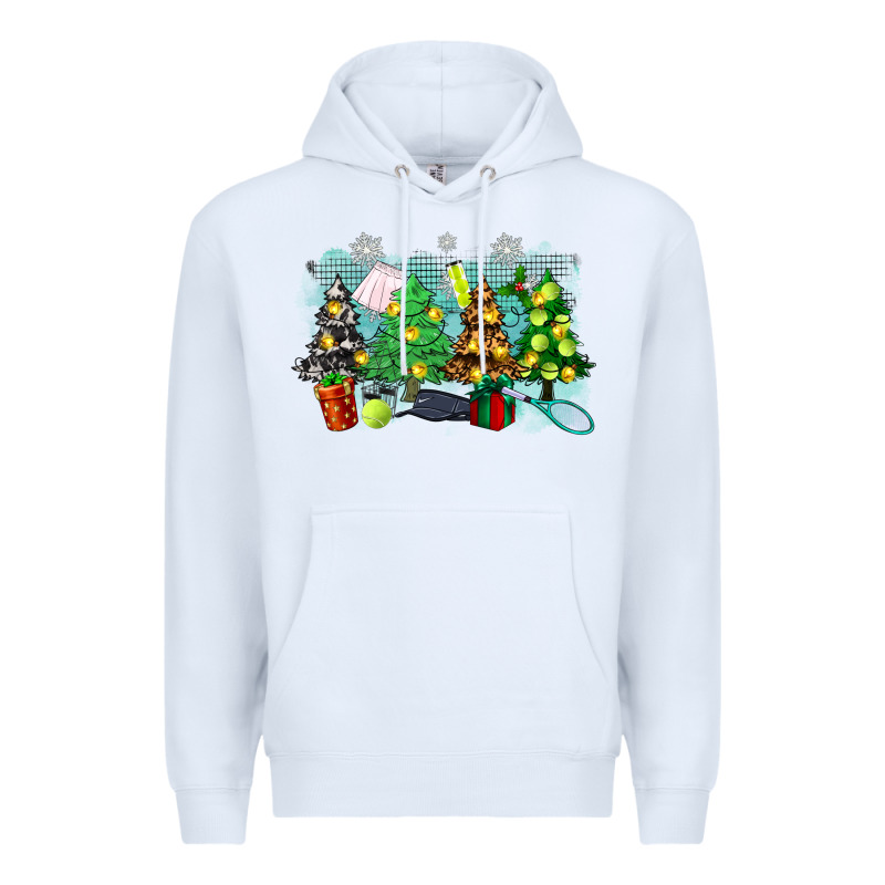 Christmas Trees With Tennis Premium Hoodie by Zillion Design Studio | Teevron