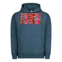 Pigment Midnight Navy Love brushstrokes xoxo leopard and turquoise Urban Hoodie - RanaPortraitStore