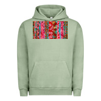 Pigment Oil Green Love brushstrokes xoxo leopard and turquoise Urban Hoodie - RanaPortraitStore