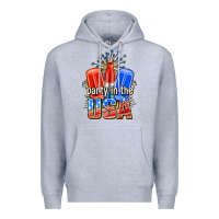 Heather Grey party in the usa popsicles billie wilder Premium Hoodie - texasbilliewilder