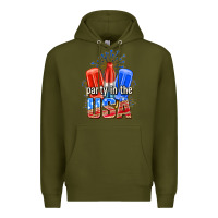 Army Green party in the usa popsicles billie wilder Premium Hoodie - texasbilliewilder