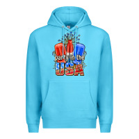 Ocean Blue party in the usa popsicles billie wilder Premium Hoodie - texasbilliewilder