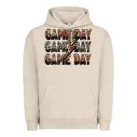 Pigment French Oak game day game day football lightning bolt Urban Hoodie - Zillion Design Studio
