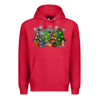 Cardinal christmas trees with hockey Premium Hoodie - Zillion Design Studio