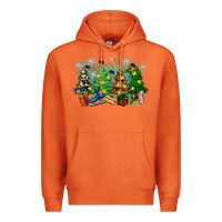 Carrot christmas trees with hockey Premium Hoodie - Zillion Design Studio