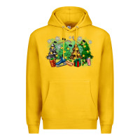 Lemon christmas trees with hockey Premium Hoodie - Zillion Design Studio