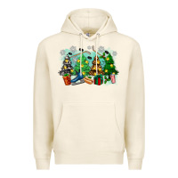 Tofu christmas trees with hockey Premium Hoodie - Zillion Design Studio