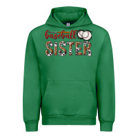 Emerald baseball sister with leopard Urban Hoodie - texasbilliewilder