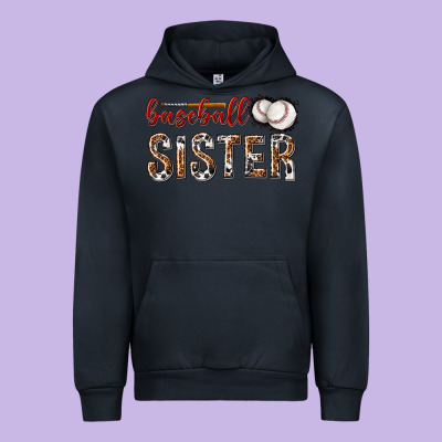 Urban Hoodie baseball sister with leopard