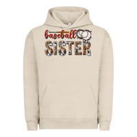 Pigment French Oak baseball sister with leopard Urban Hoodie - texasbilliewilder