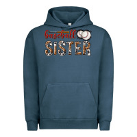 Pigment Midnight Navy baseball sister with leopard Urban Hoodie - texasbilliewilder