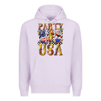 Lilac party in the usa with leopard Premium Hoodie - texasbilliewilder