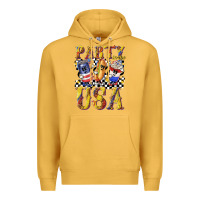 Mustard party in the usa with leopard Premium Hoodie - texasbilliewilder