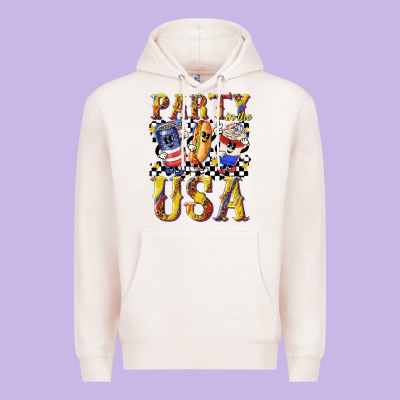 Party In The Usa With Leopard Premium Hoodie Designed By Texasbilliewilder