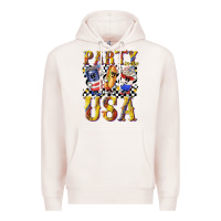 Pale Pink party in the usa with leopard Premium Hoodie - texasbilliewilder