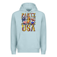 Blue Mist party in the usa with leopard Premium Hoodie - texasbilliewilder