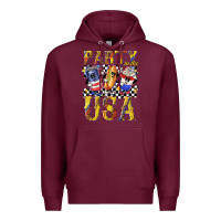 Burgundy party in the usa with leopard Premium Hoodie - texasbilliewilder