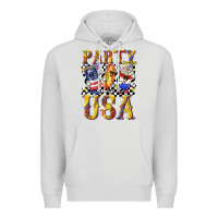 Dove Grey party in the usa with leopard Premium Hoodie - texasbilliewilder