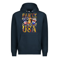 Navy party in the usa with leopard Premium Hoodie - texasbilliewilder