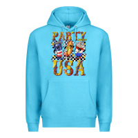 Ocean Blue party in the usa with leopard Premium Hoodie - texasbilliewilder
