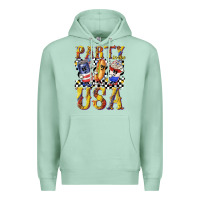 Seafoam party in the usa with leopard Premium Hoodie - texasbilliewilder