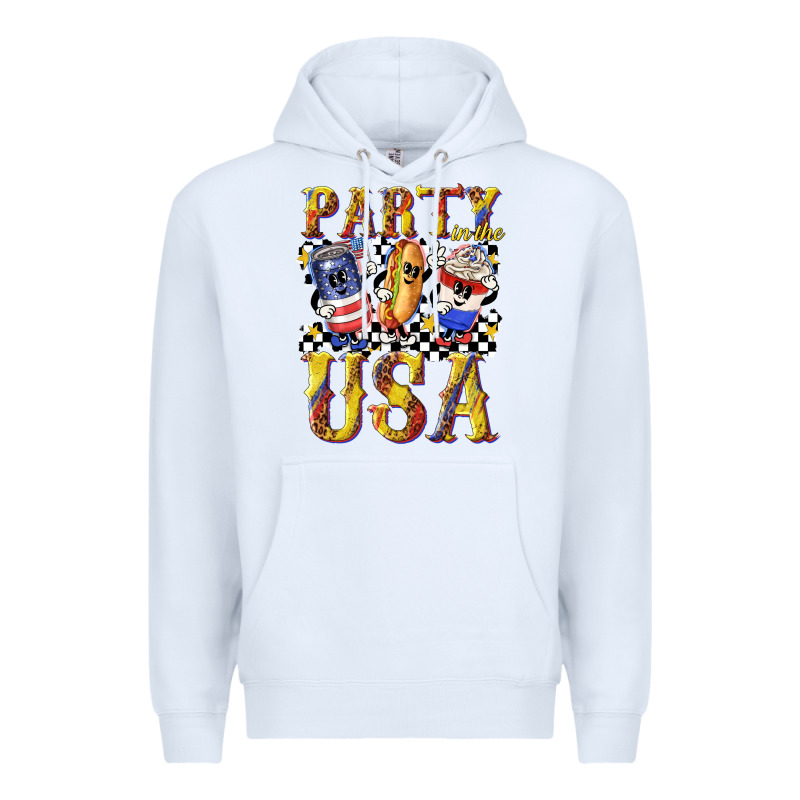 Party In The Usa With Leopard Premium Hoodie by texasbilliewilder | Teevron
