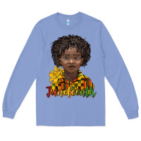 Colony Blue juneteenth black boy Long Sleeve Tee - BarkalooDesign