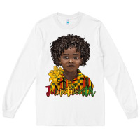 White juneteenth black boy Long Sleeve Tee - BarkalooDesign