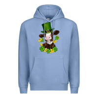 Colony Blue st patricks day cow Premium Hoodie - RanaPortraitStore