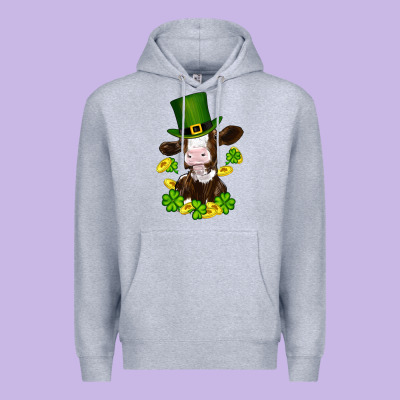 St Patricks Day Cow Premium Hoodie Designed By Ranaportraitstore
