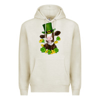 Oatmeal Heather st patricks day cow Premium Hoodie - RanaPortraitStore