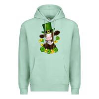 Seafoam st patricks day cow Premium Hoodie - RanaPortraitStore