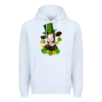 White st patricks day cow Premium Hoodie - RanaPortraitStore