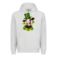 Dove Grey st patricks day cow Premium Hoodie - RanaPortraitStore