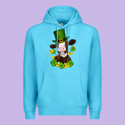 St Patricks Day Cow Premium Hoodie Designed By Ranaportraitstore