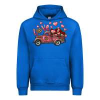 Cobalt Love Truck With Roses And Leopard Urban Hoodie - RanaPortraitStore